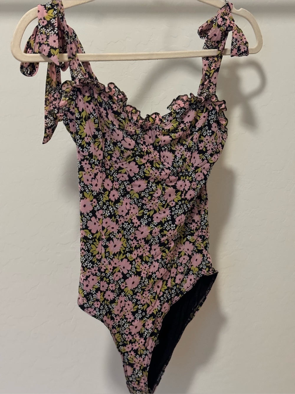 Floral Tie-Shoulder Bodysuit
